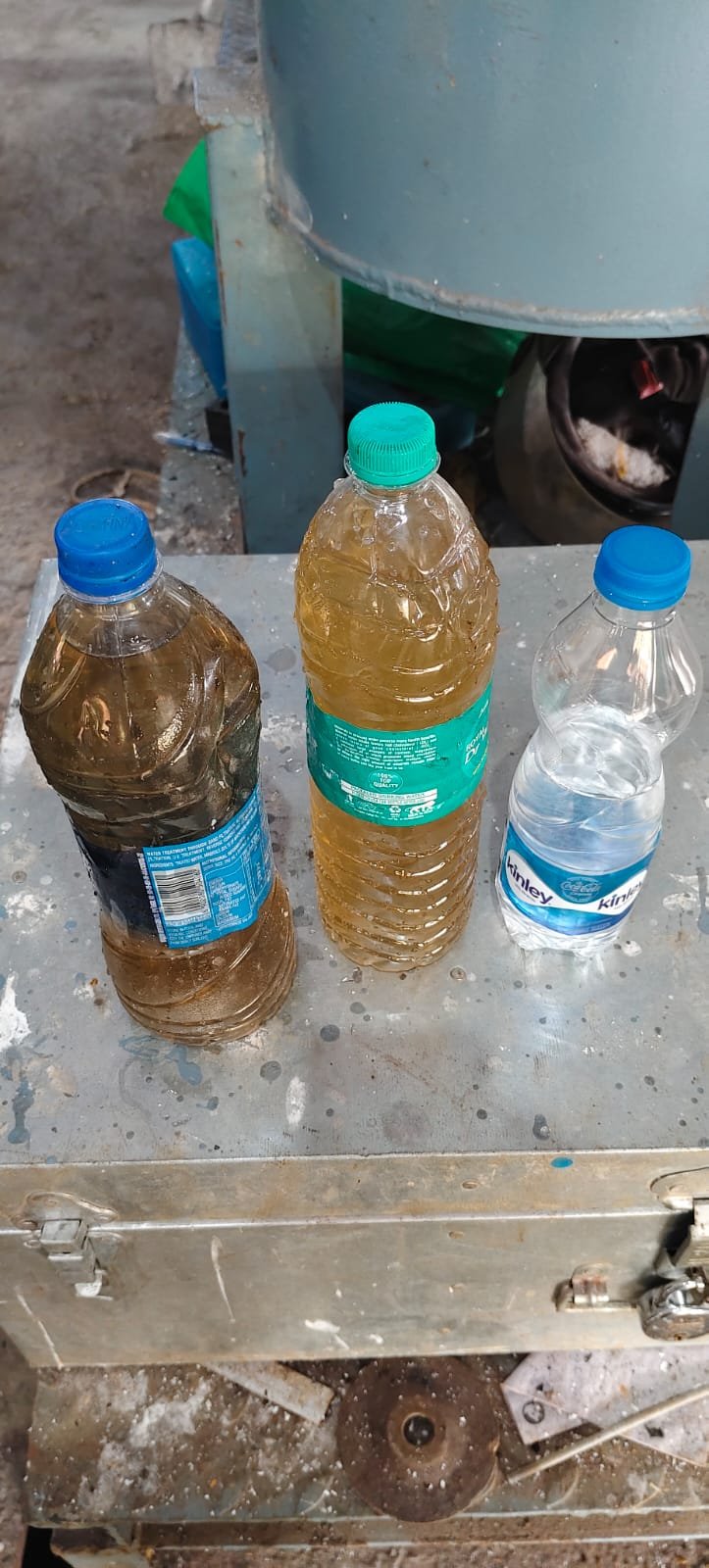 Pyrolysis oil & oil–water mix